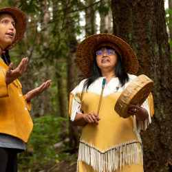 First Nations Women in Traditional Clothing